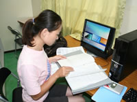 休息时间(和同学聊天、交换信息、教日语、上网等…。)2